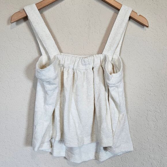 Marine Layer Terry Out Tank Cloud Dancer Women's Small Summer Beach Casual - Picture 2 of 7